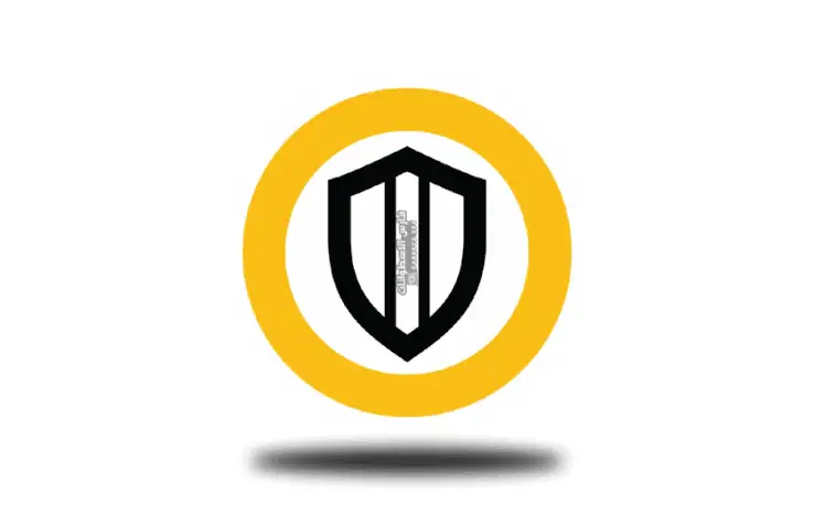 شعار Symantec Endpoint Protection يتميز بتصميم درع، يرمز إلى الأمان والحماية للبيئات الرقمية